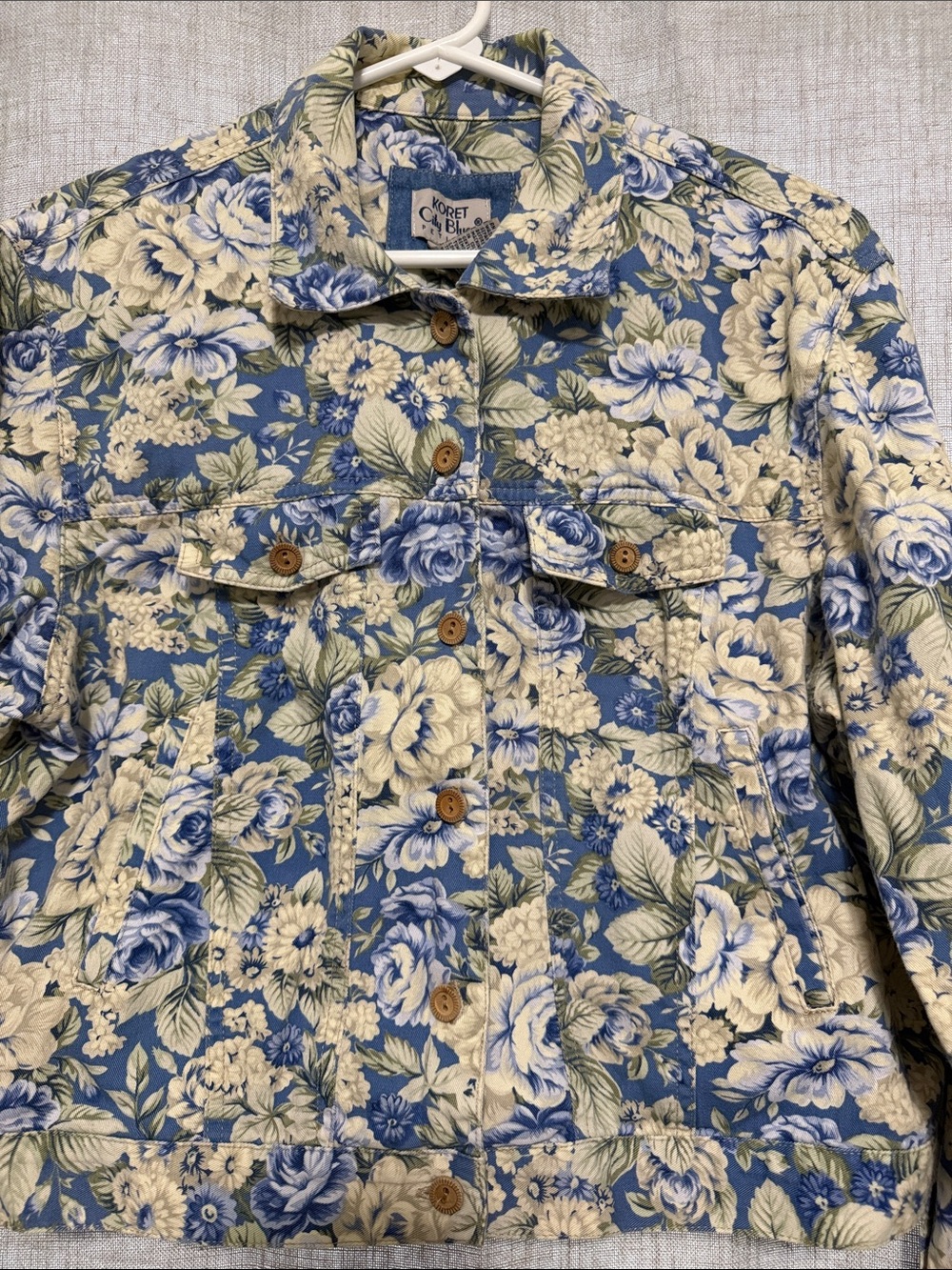 Vintage Koret City Blues Floral Denim Jacket - Picture 4 of 9